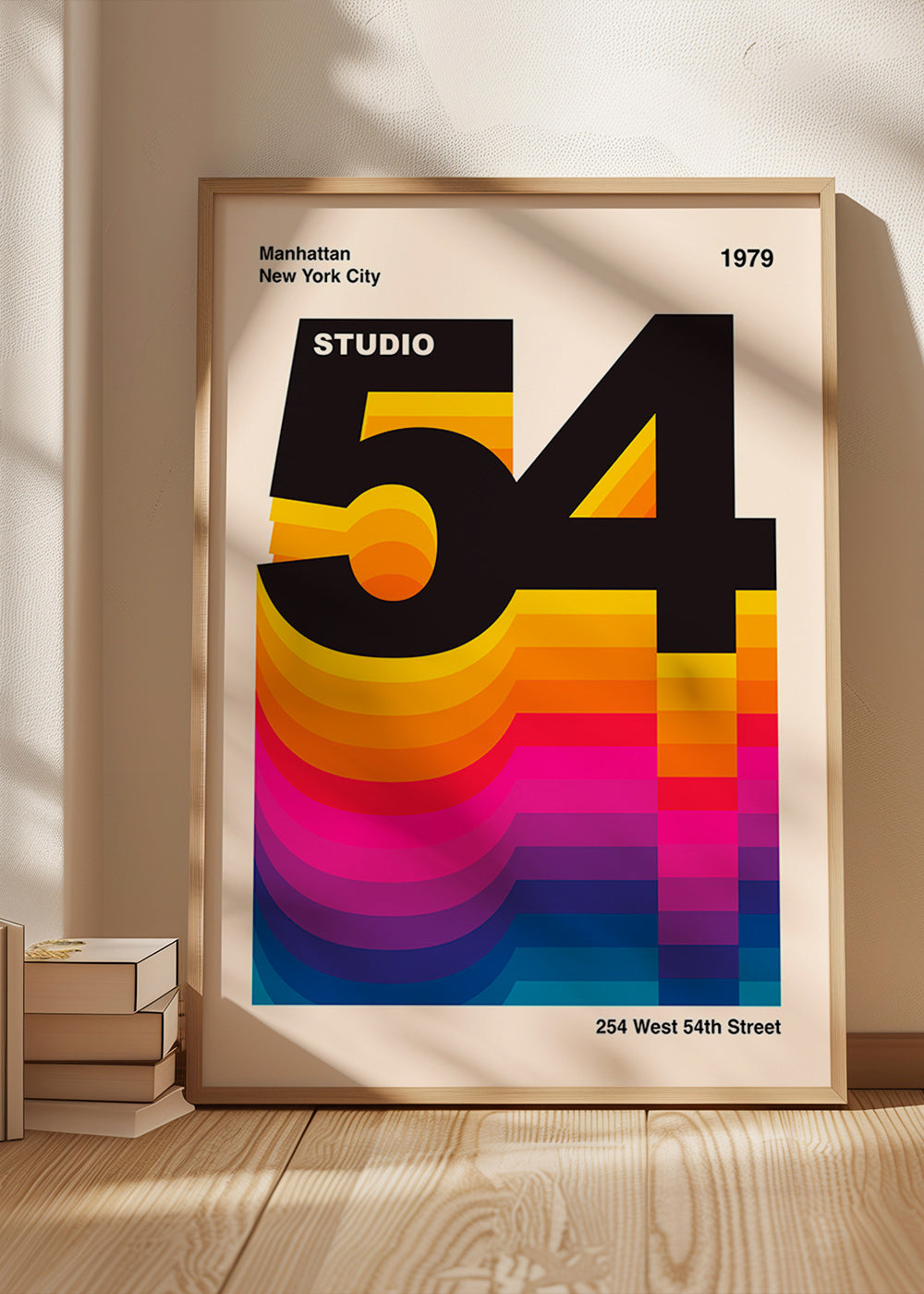 Vintage tisk Studio 54 s barevnými vlnami – Product3
