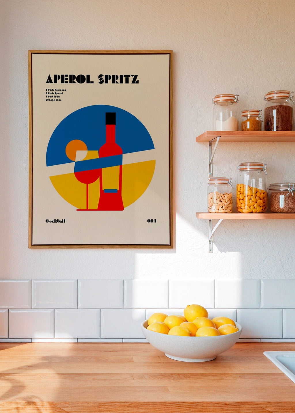 Obraz do kuchyně Aperol Spritz geometrický – Canvas1
