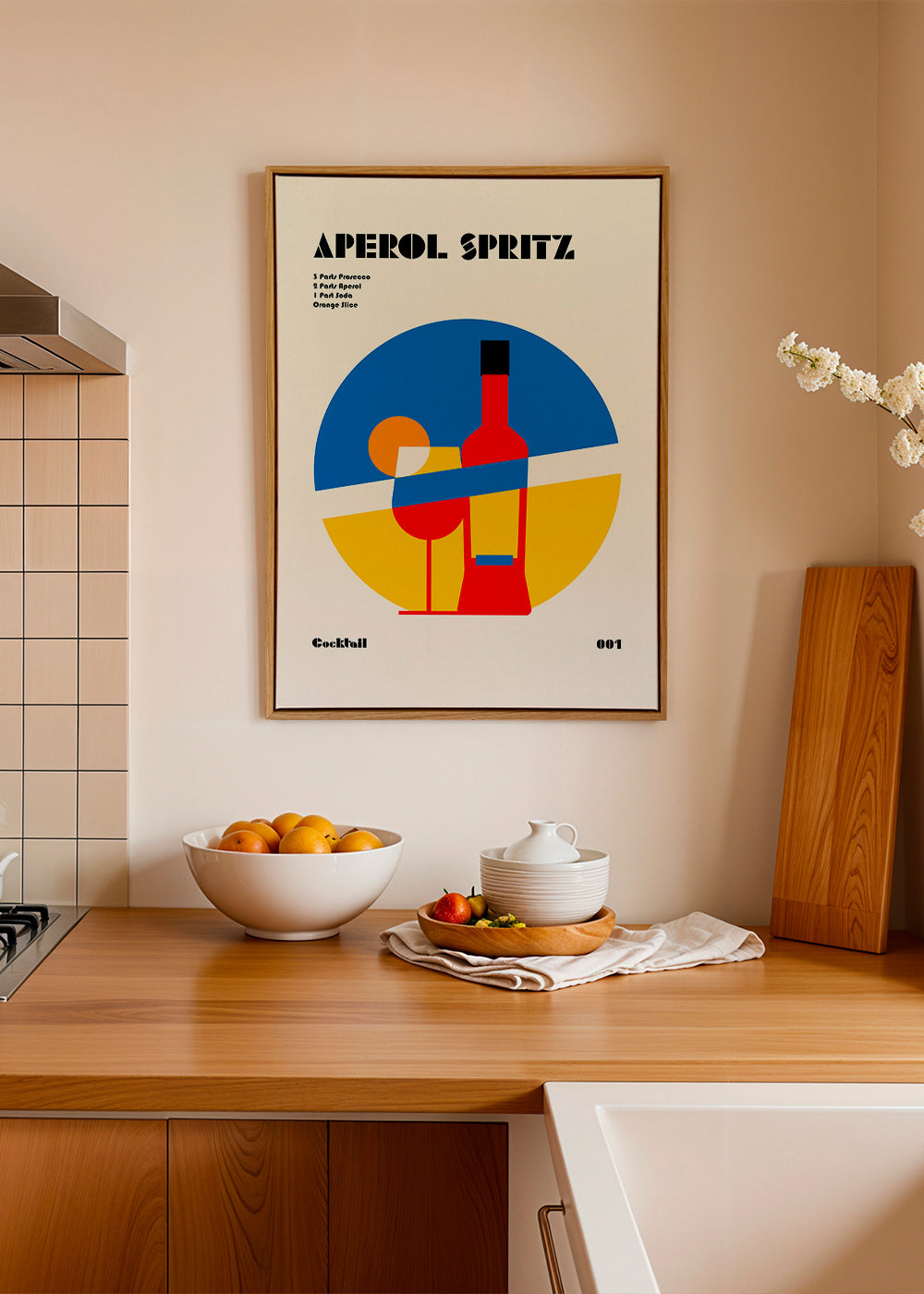 Obraz do kuchyně Aperol Spritz geometrický – Canvas2