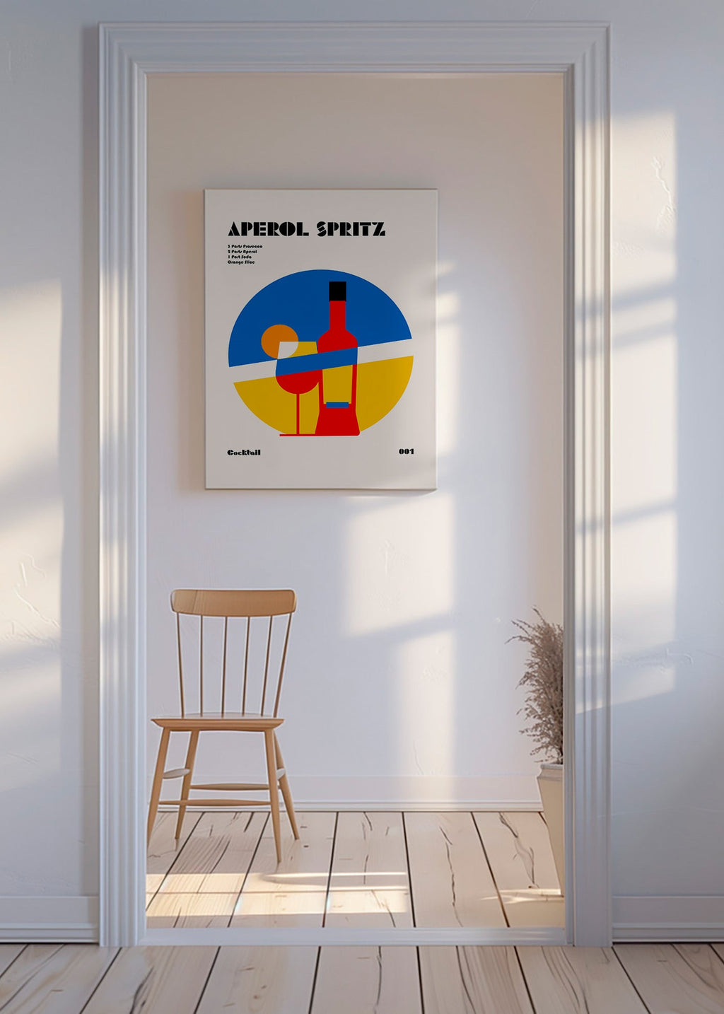 Obraz do kuchyně Aperol Spritz geometrický – Canvas