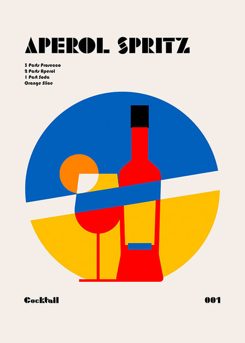 Obraz do kuchyně Aperol Spritz geometrický