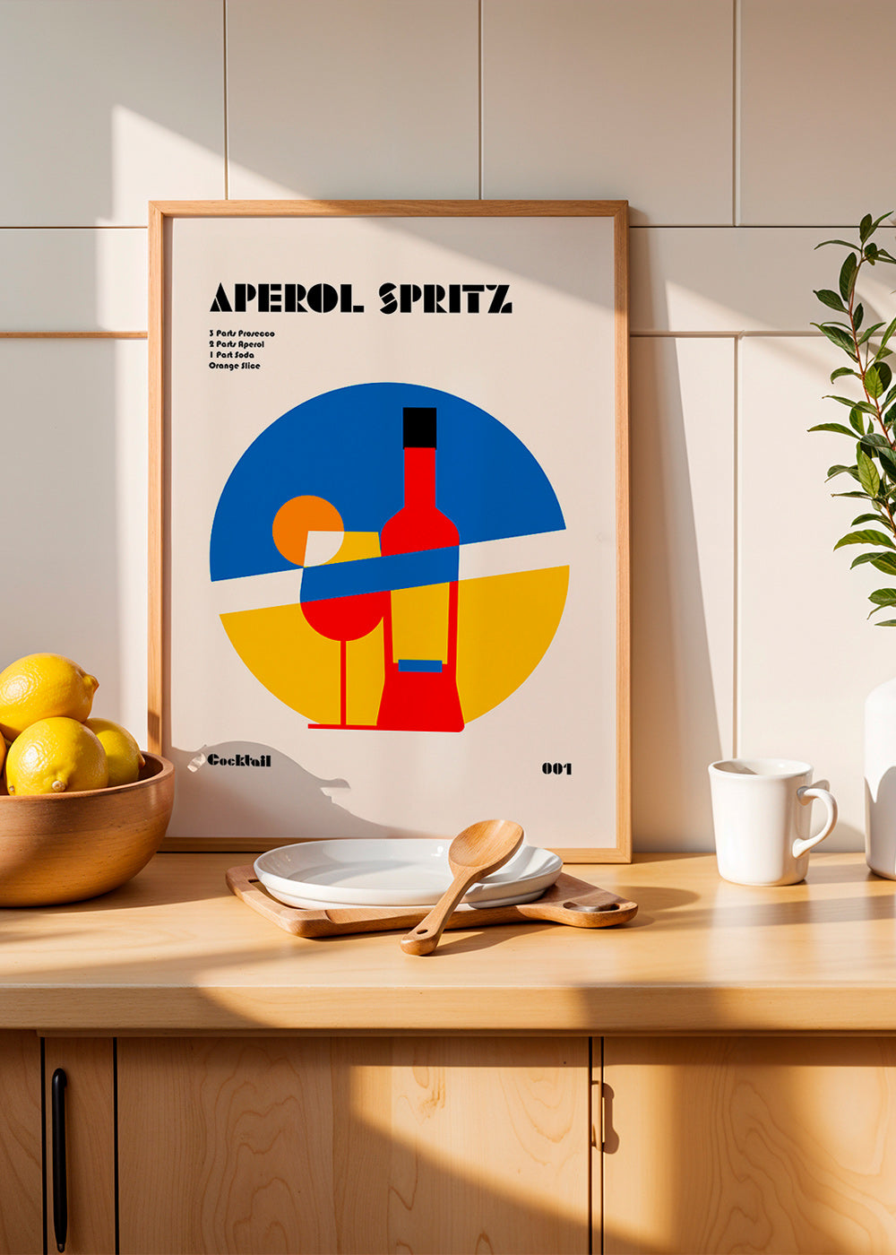Obraz do kuchyně Aperol Spritz geometrický – Product1