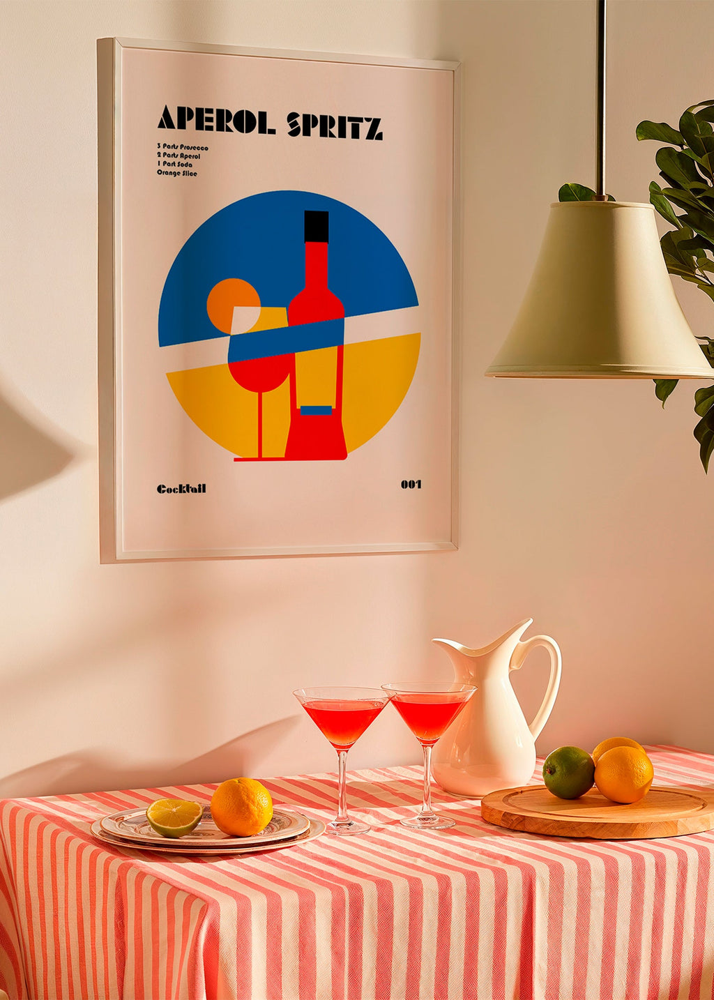 Obraz do kuchyně Aperol Spritz geometrický – Product2