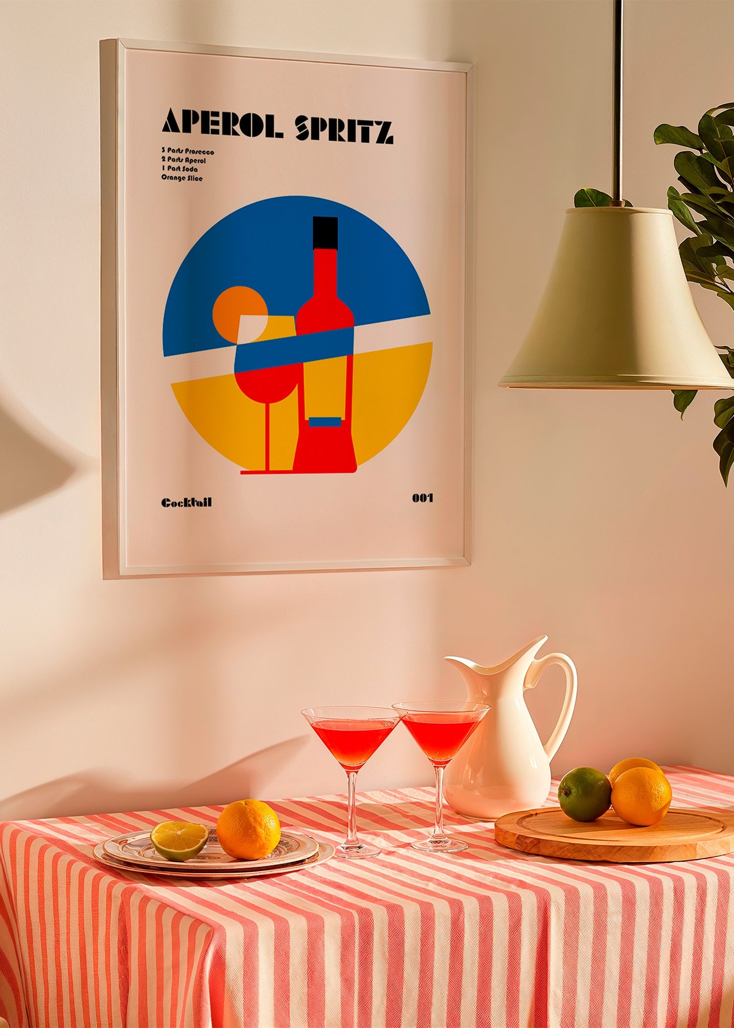 Obraz do kuchyně Aperol Spritz geometrický – Product2