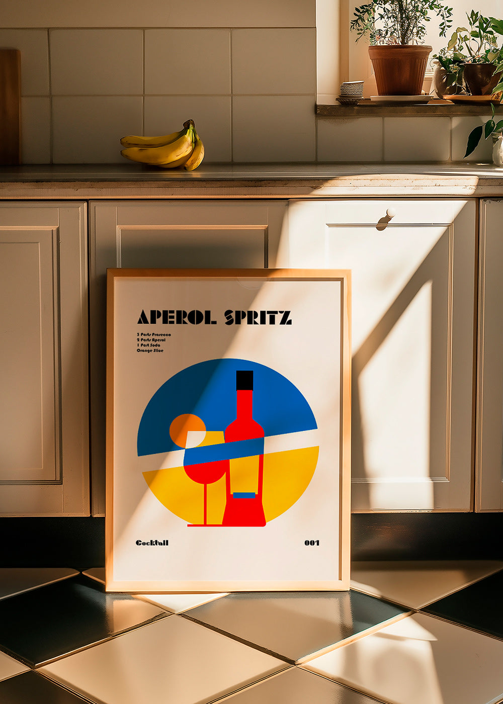 Obraz do kuchyně Aperol Spritz geometrický – Product3
