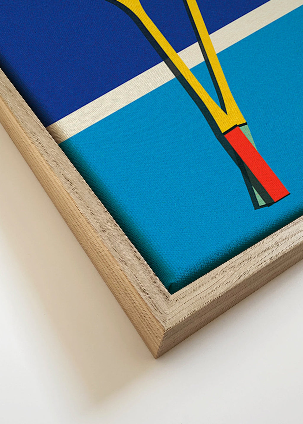 Sportovní obraz se žlutými badmintonovými raketami – Canvas detail