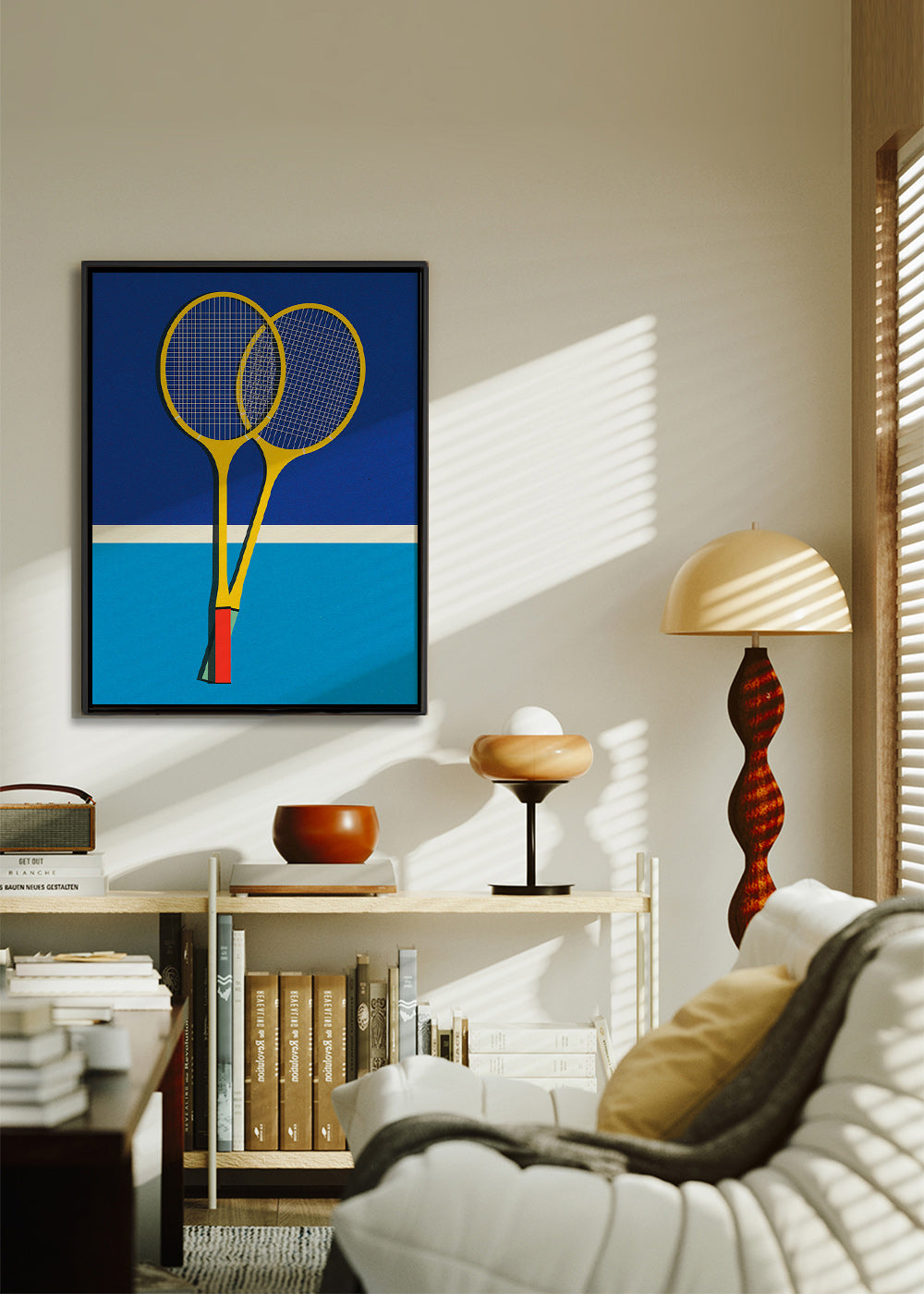 Sportovní obraz se žlutými badmintonovými raketami – Canvas1