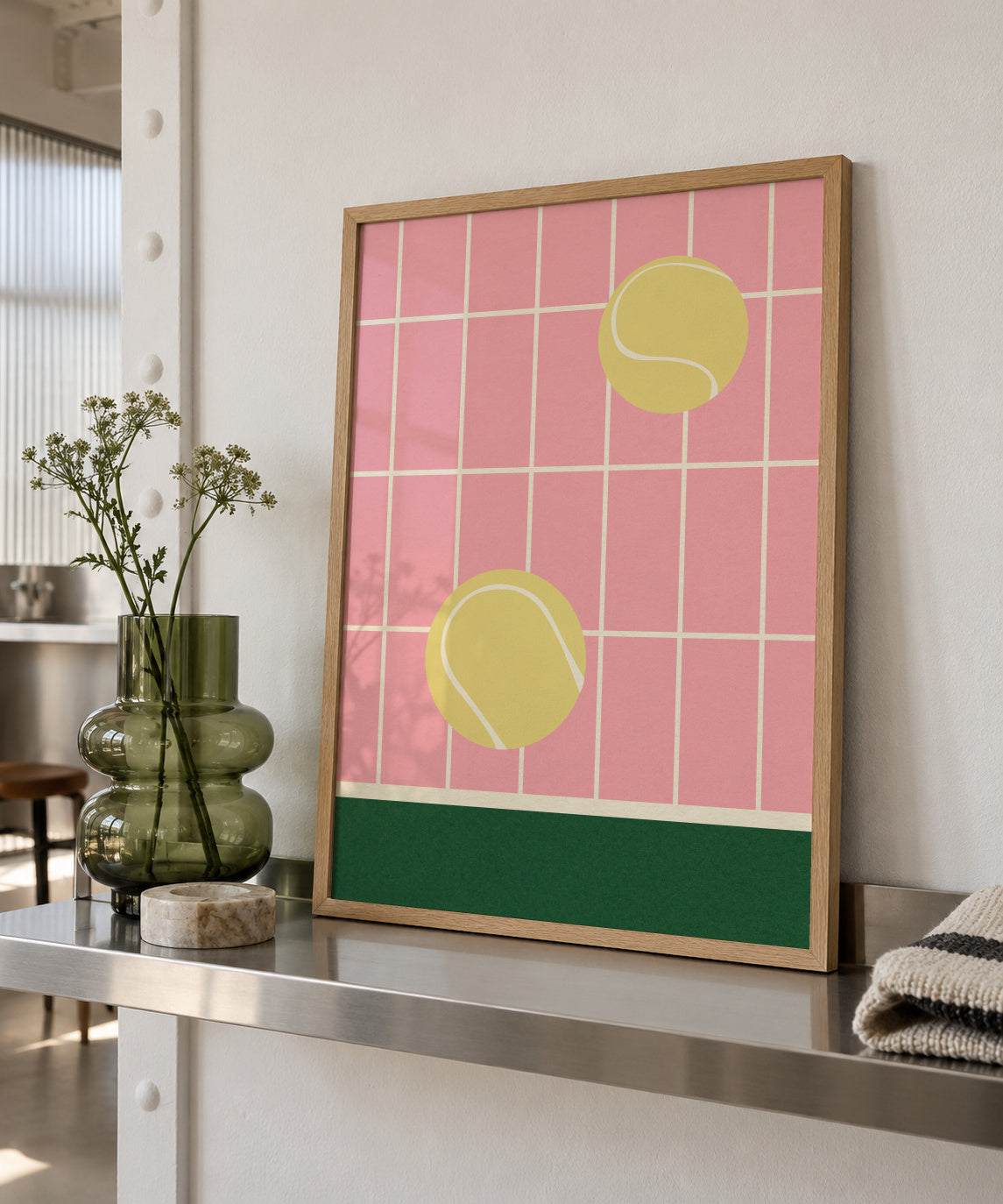 Tennis Kitchen - Framed poster in an interior