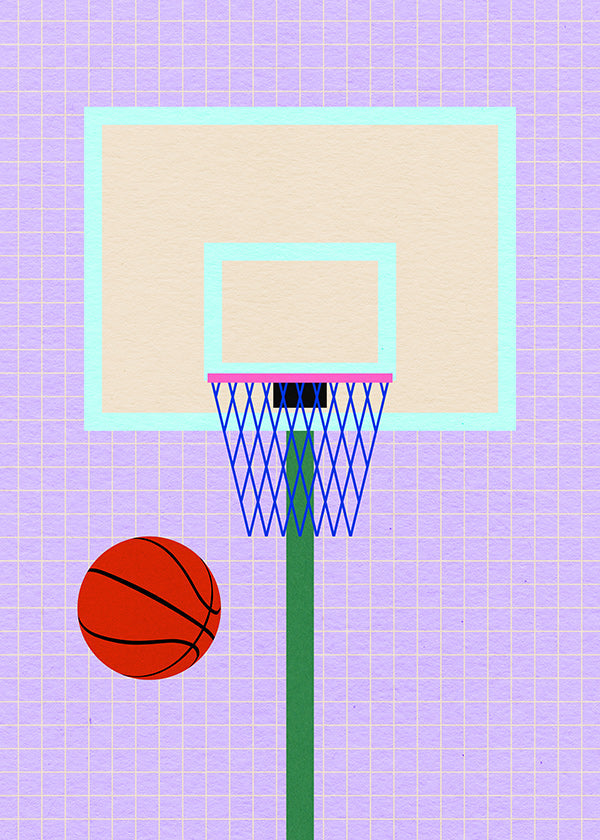 Sportovní obraz ilustrace basketbalového koše