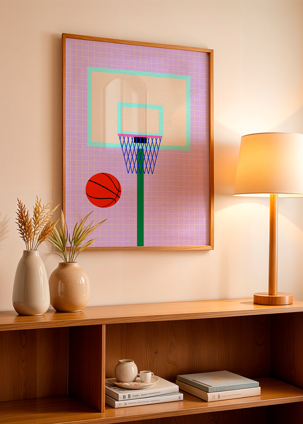 Sportovní obraz ilustrace basketbalového koše – Product3