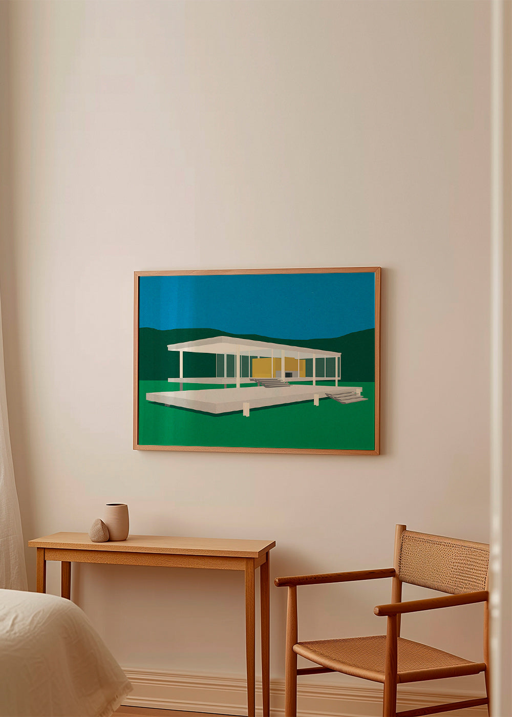 Architektonická ilustrace moderního minimalistického domu – Product1