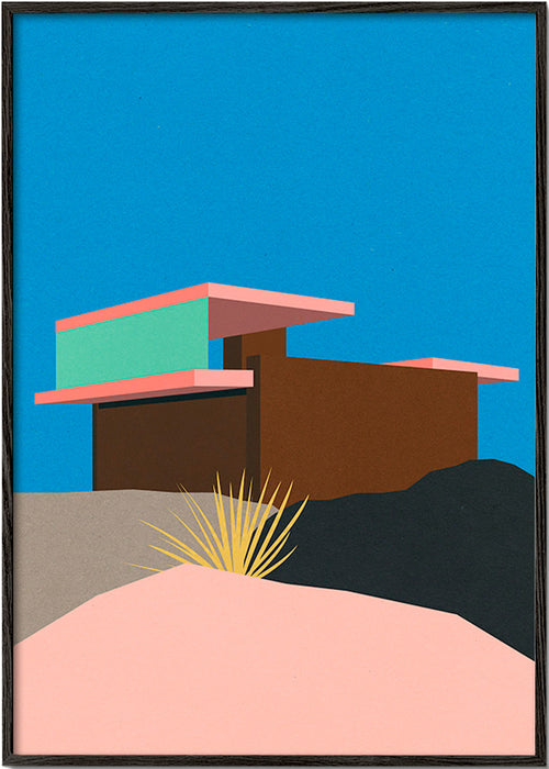 Ilustrace pouštního domu – Black Frame