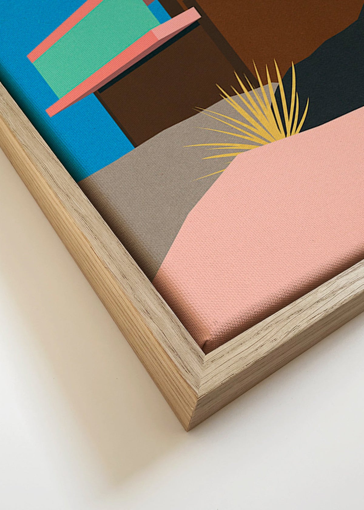 Ilustrace pouštního domu – Canvas detail
