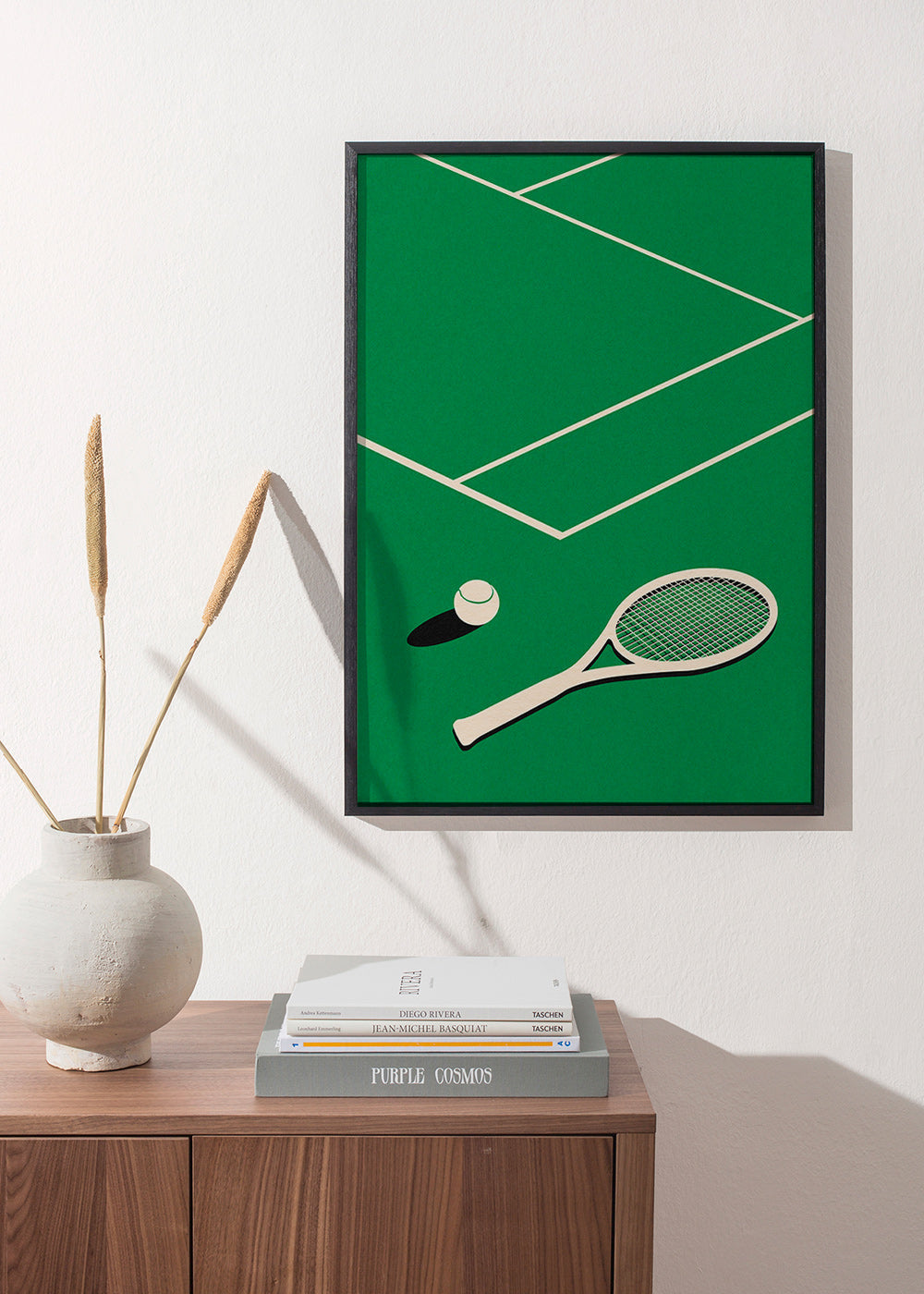 Sportovní obraz: raketa a míček na dvorci – Product3