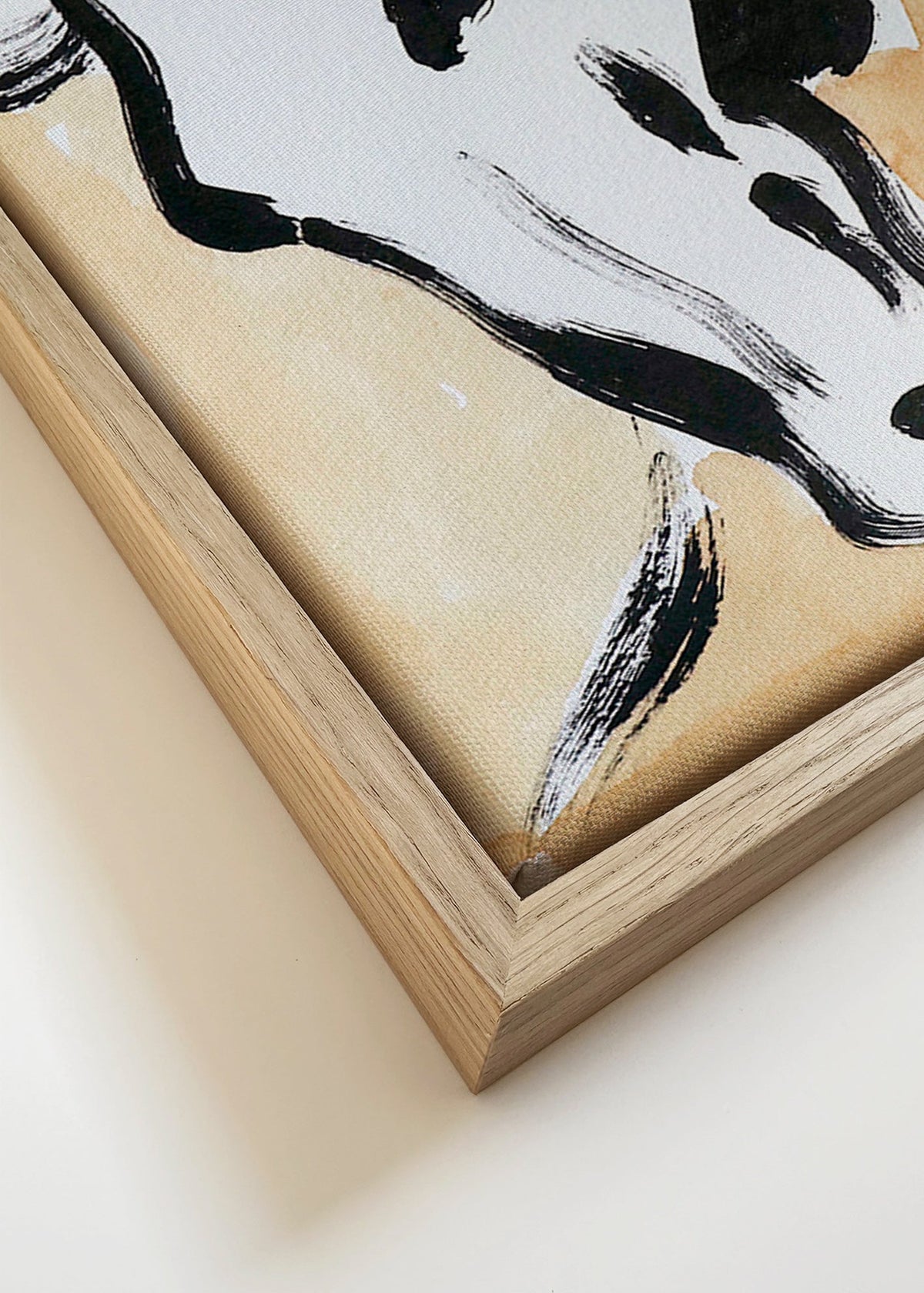Kůň v tuši, gestické dílo – Canvas detail