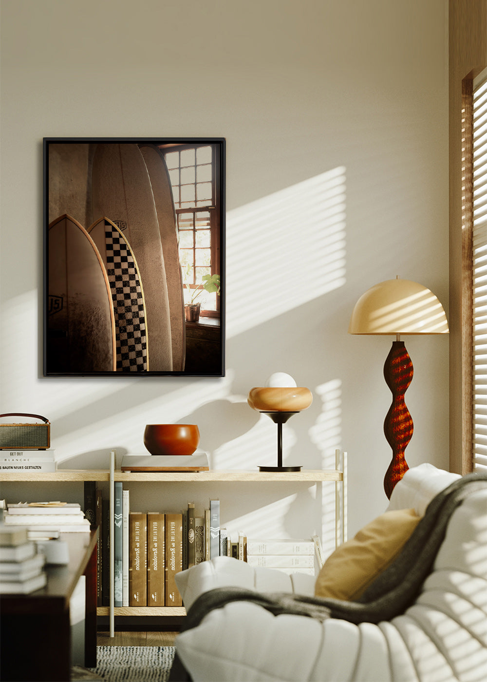 Sportovní obraz s vintage surfovými prkny – Canvas1