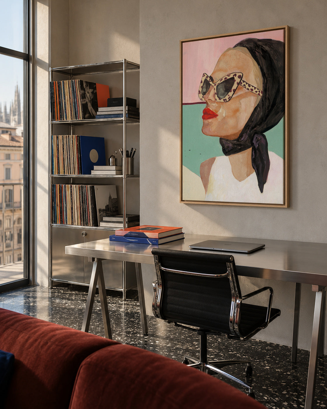 Capri - Framed canvas in an interior