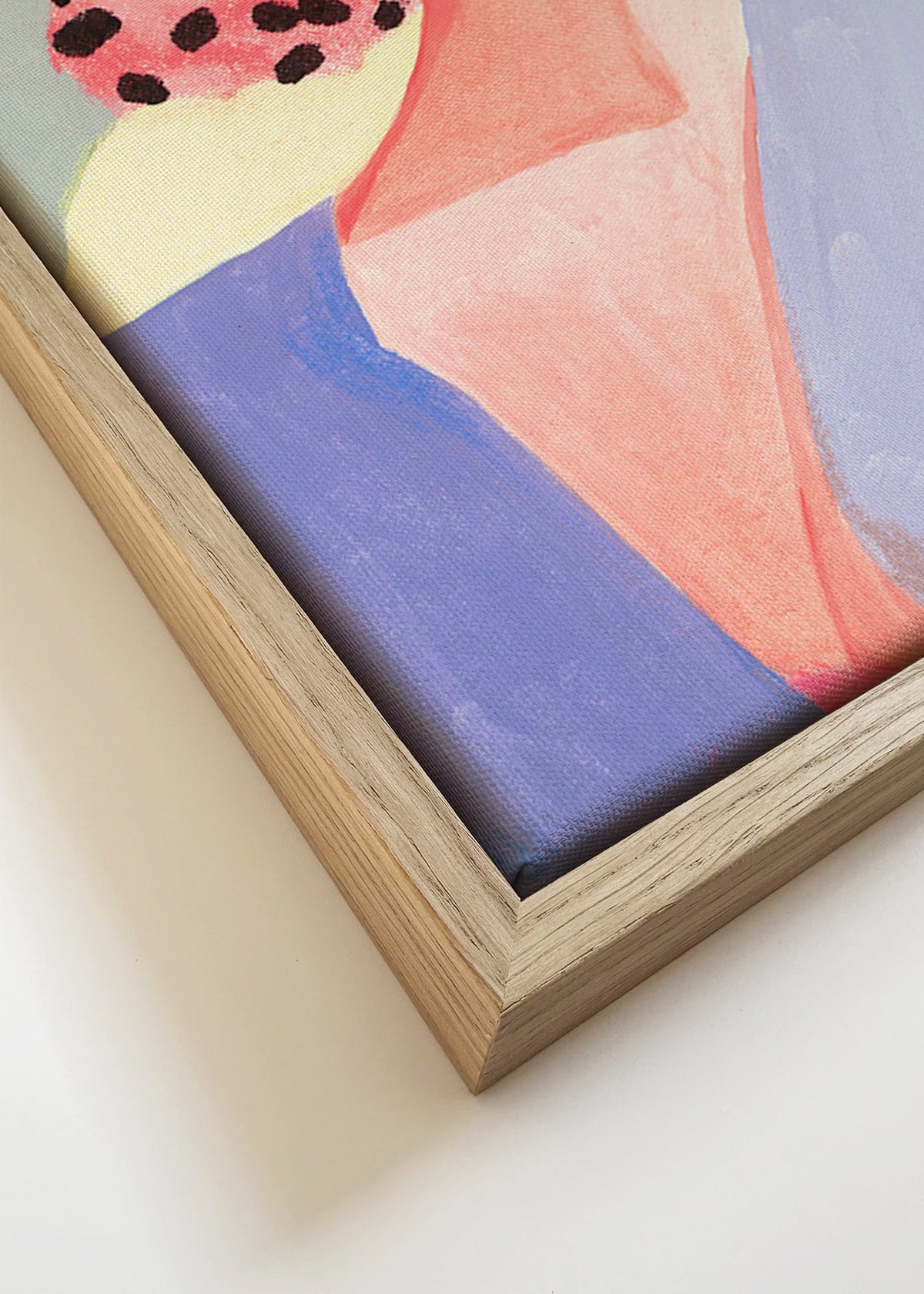 Ženská ilustrace s červenými rty – Canvas detail
