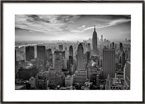 Obraz do kuchyně Manhattan v černobílém provedení – Black Frame