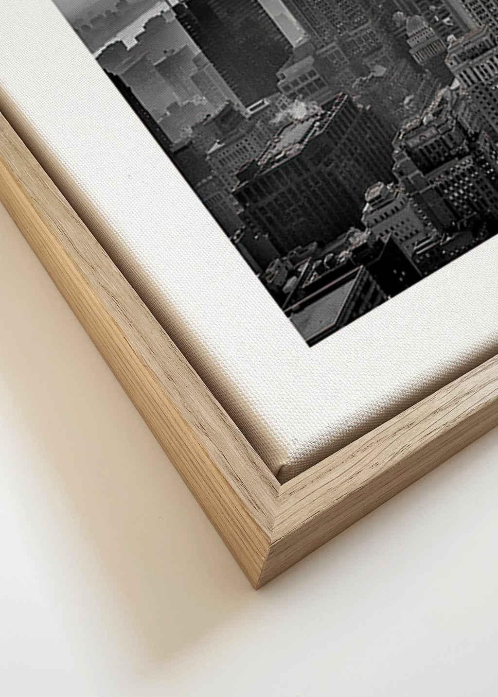 Obraz do kuchyně Manhattan v černobílém provedení – Canvas detail