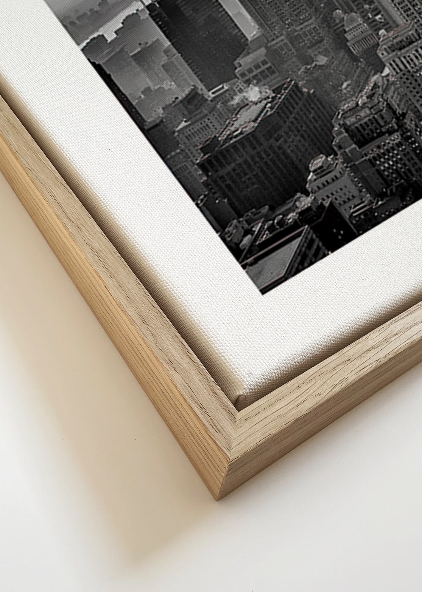 Obraz do kuchyně Manhattan v černobílém provedení – Canvas detail