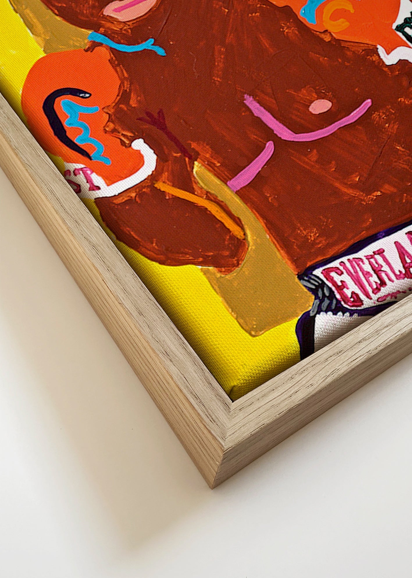 Sportovní obraz boxer ilustrace – Canvas detail