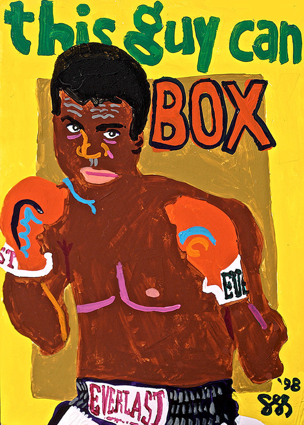 Sportovní obraz boxer ilustrace