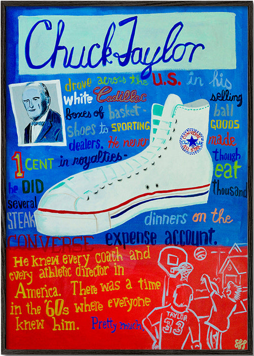 Sportovní obraz Chuck Taylor teniska retro – Black Frame