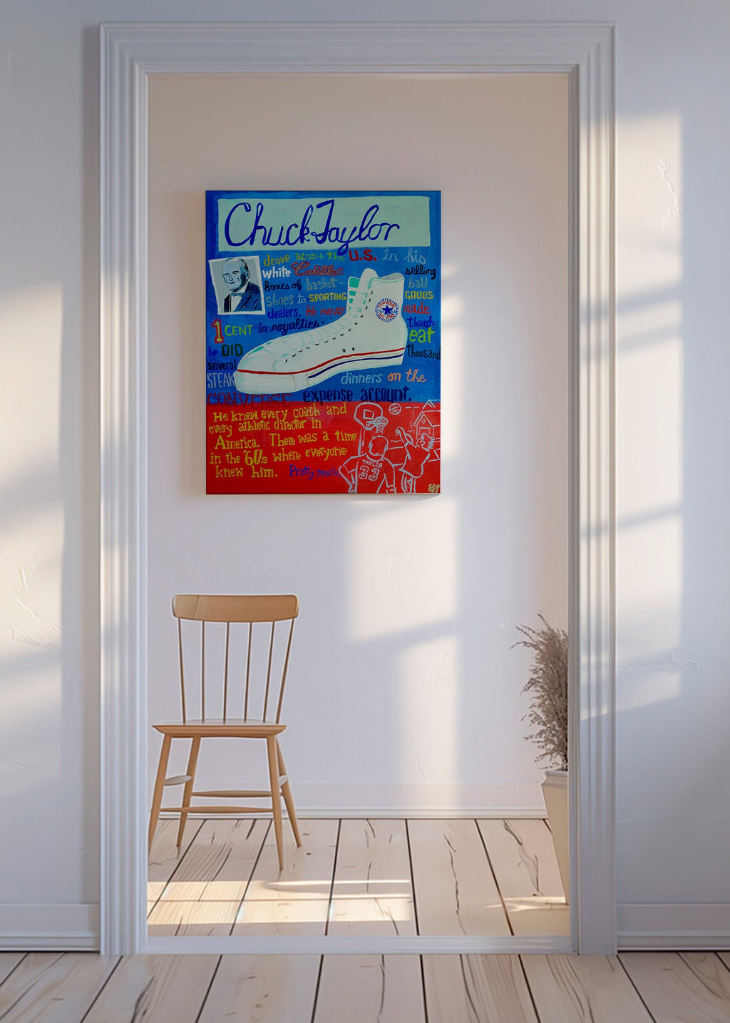 Sportovní obraz Chuck Taylor teniska retro – Canvas