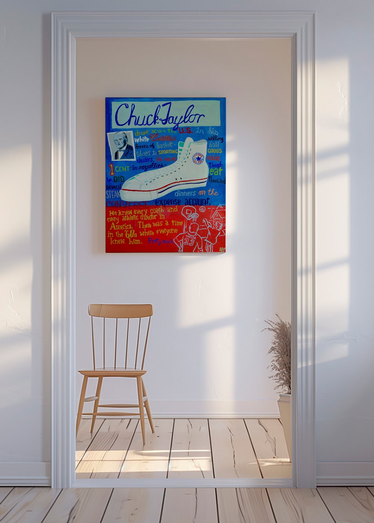 Sportovní obraz Chuck Taylor teniska retro – Canvas