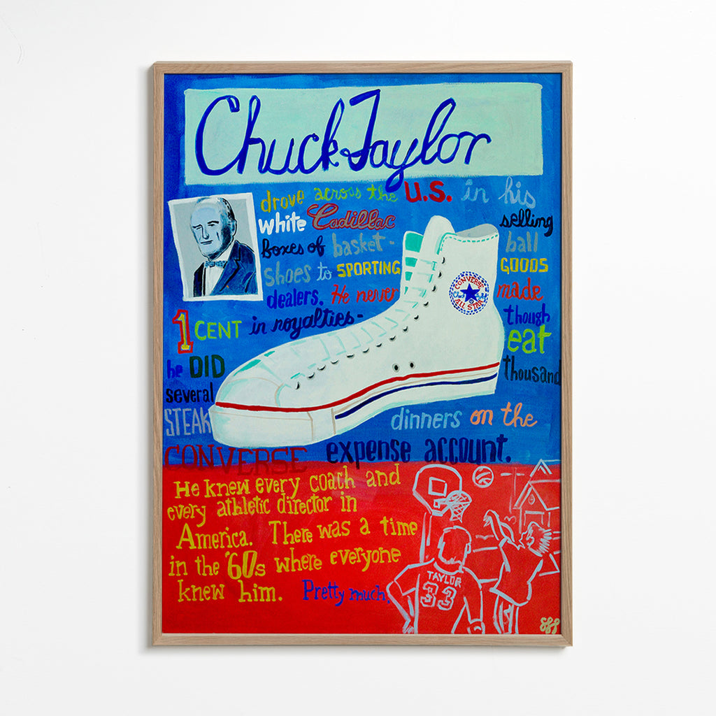 Sportovní obraz Chuck Taylor teniska retro – Oak Frame