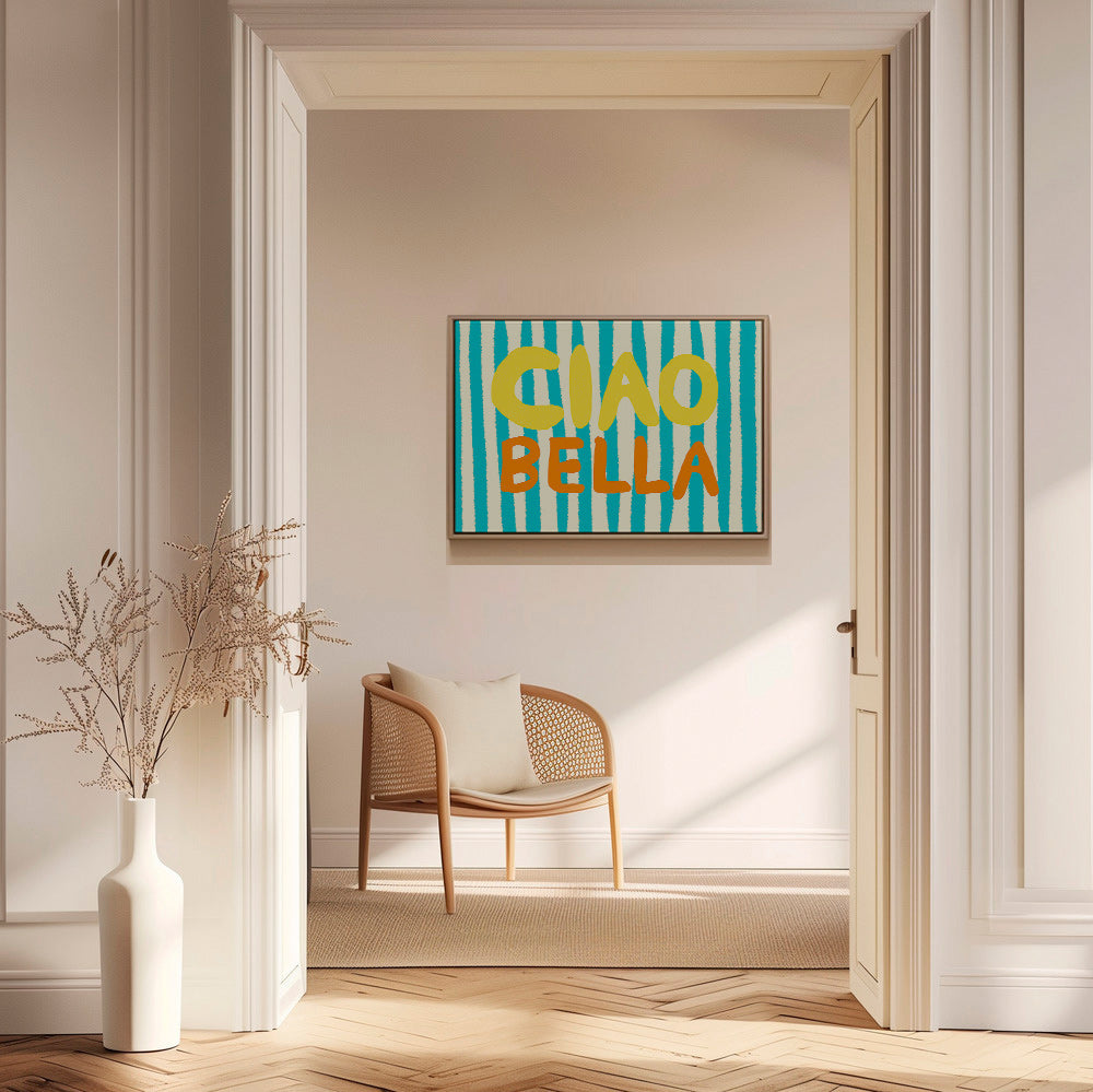 Typografická ilustrace Ciao Bella – Canvas1