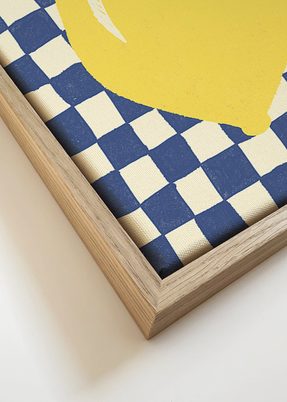 Obraz do kuchyně: citronová ilustrace na šachovnici – Canvas detail