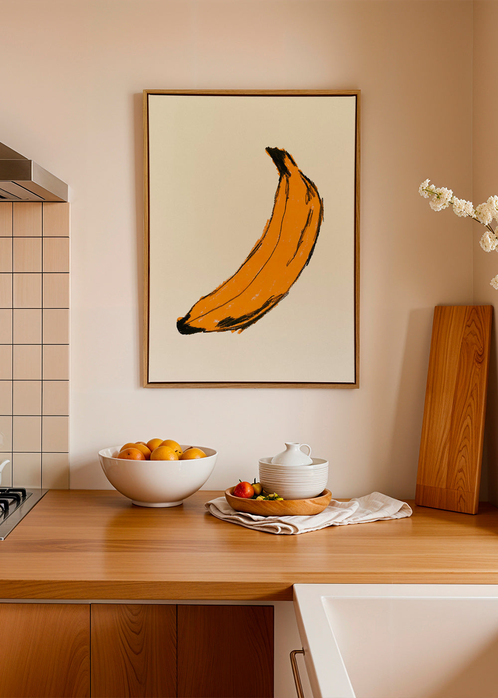 Obraz do kuchyně banán ilustrace – Canvas1