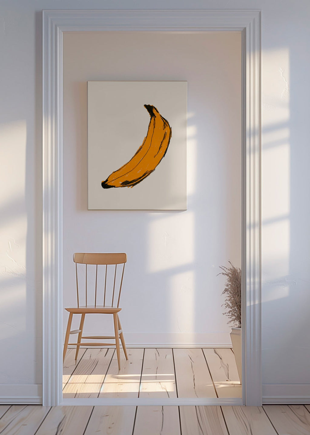 Obraz do kuchyně banán ilustrace – Canvas