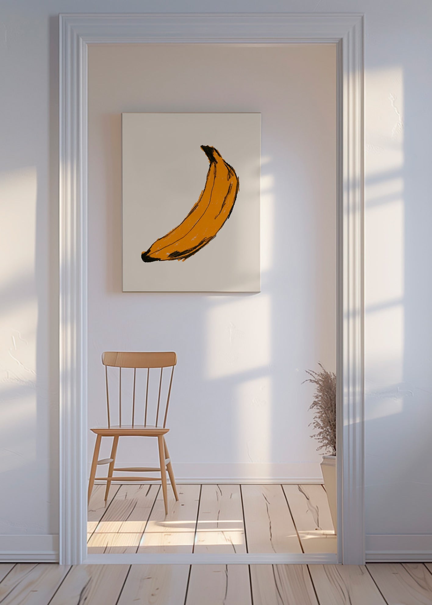 Obraz do kuchyně banán ilustrace – Canvas