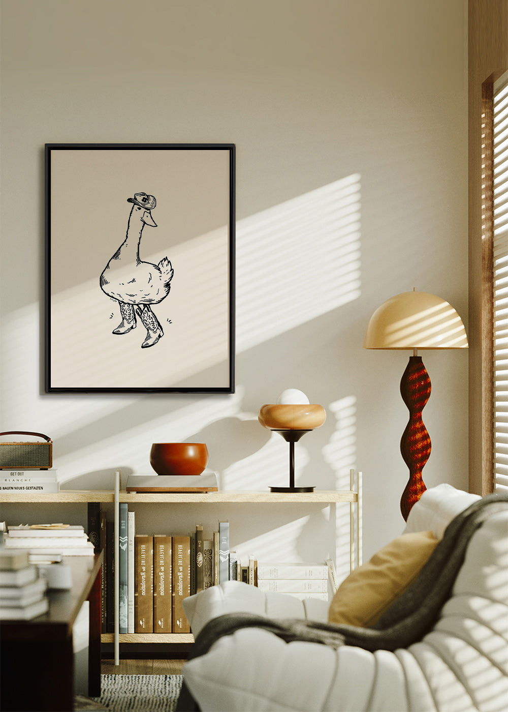 Ilustrace káčera kovboje – Canvas1