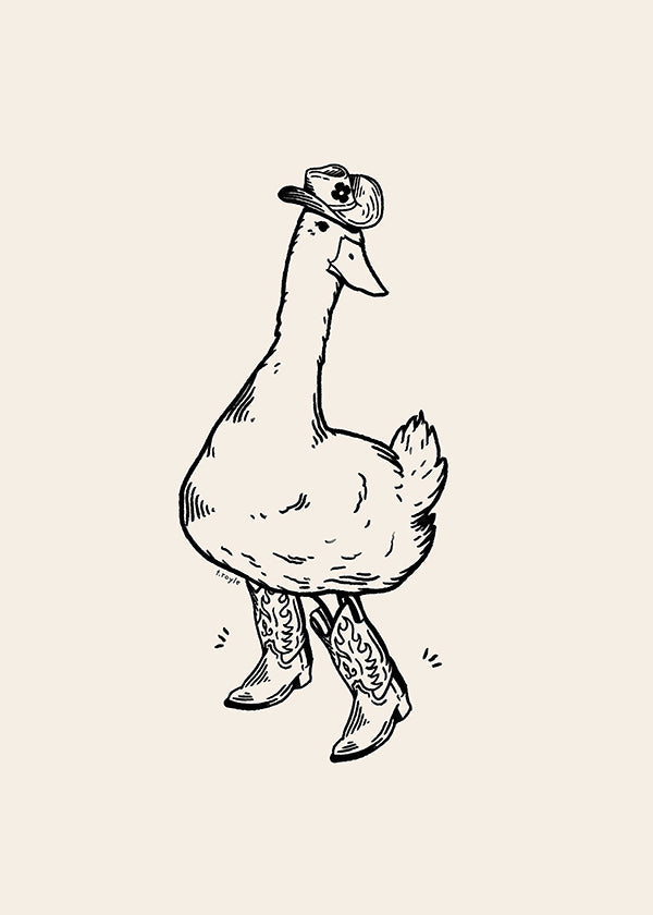 Ilustrace káčera kovboje