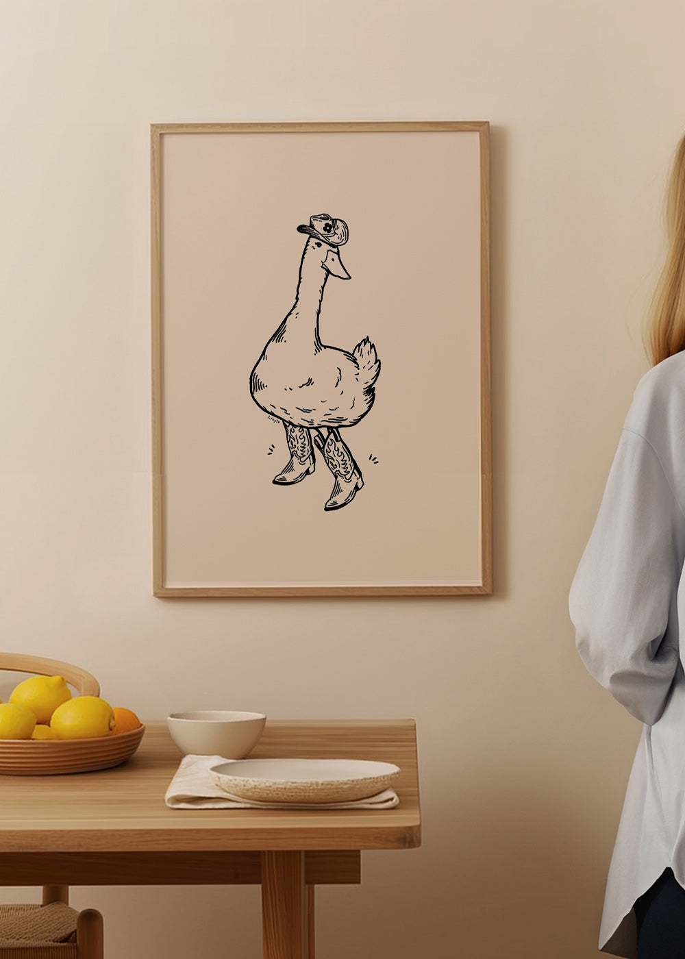 Ilustrace káčera kovboje – Product1