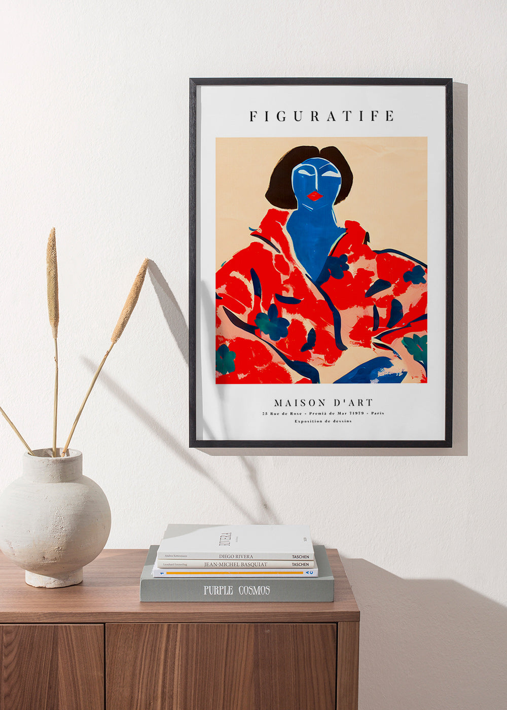 Ilustrace ženy v červeném kimonu – Product2