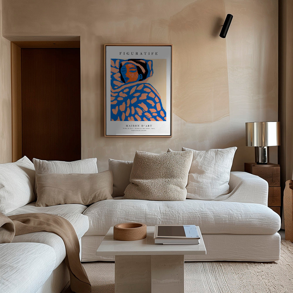 Figurativní ilustrace žena zabalená – Canvas2