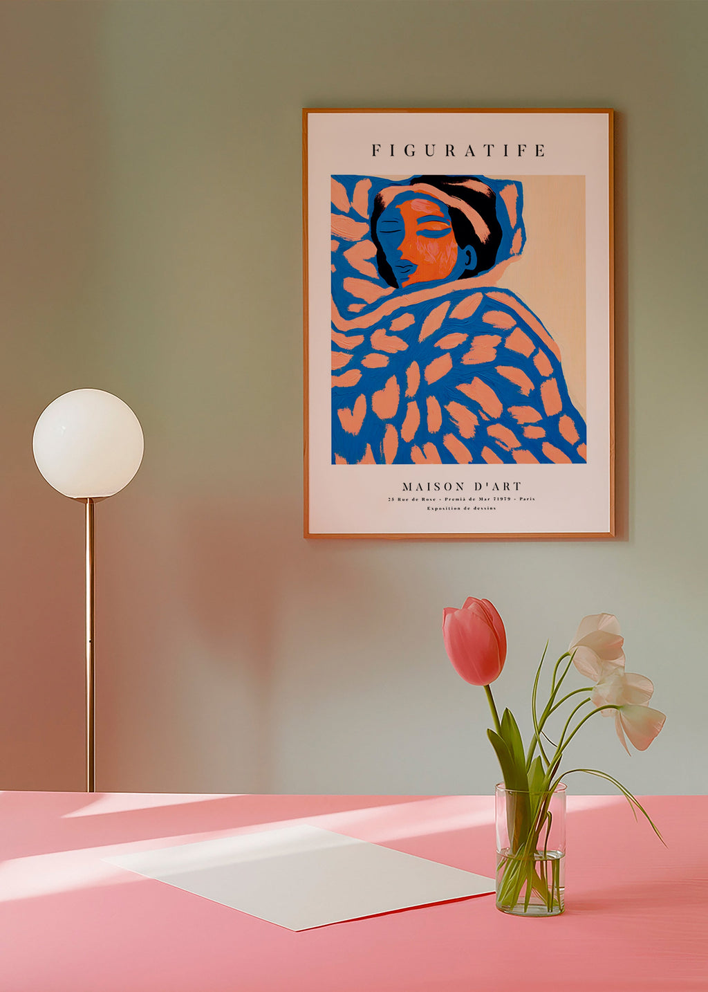 Figurativní ilustrace žena zabalená – Product1