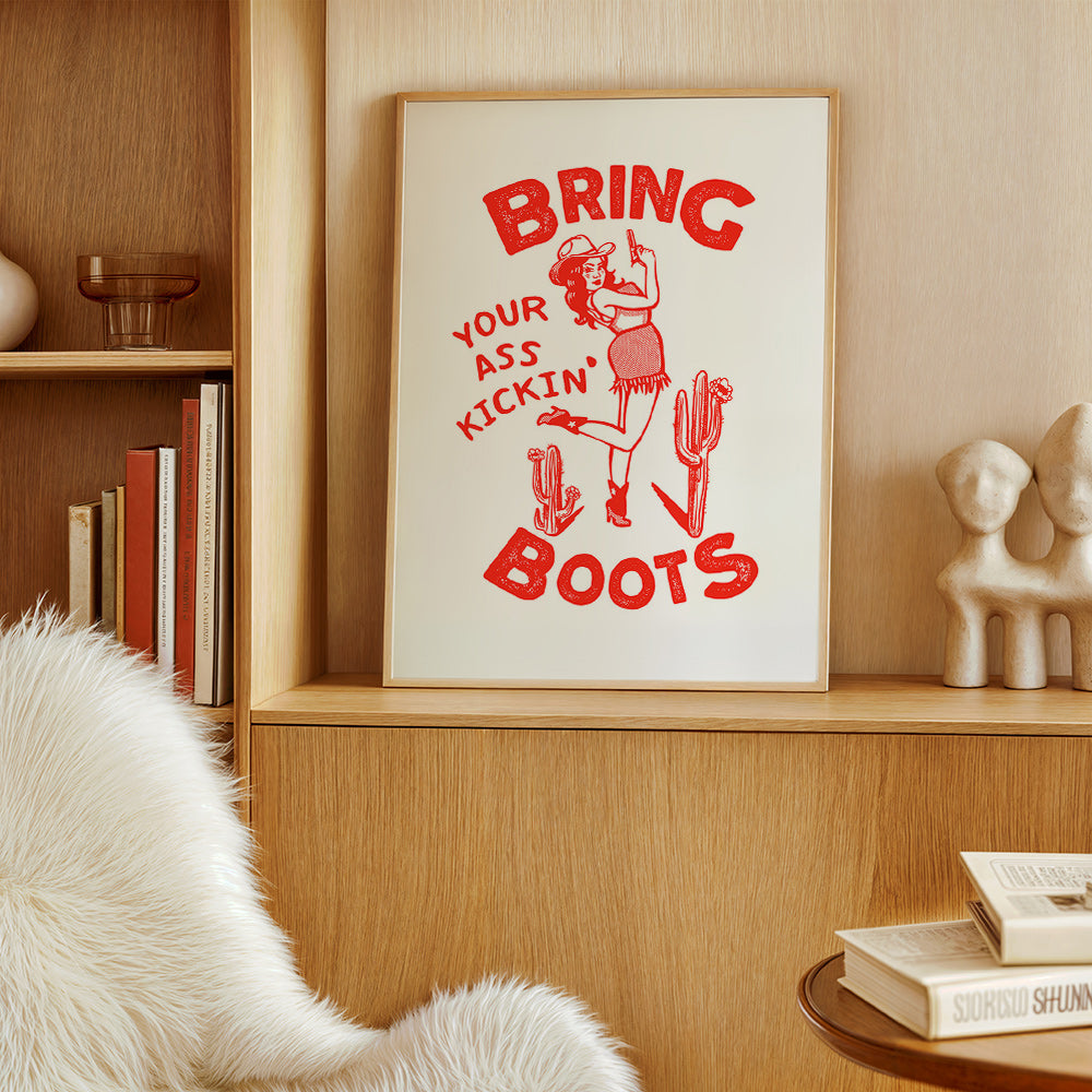 Ilustrace cowgirl se vtipným nápisem – Product2