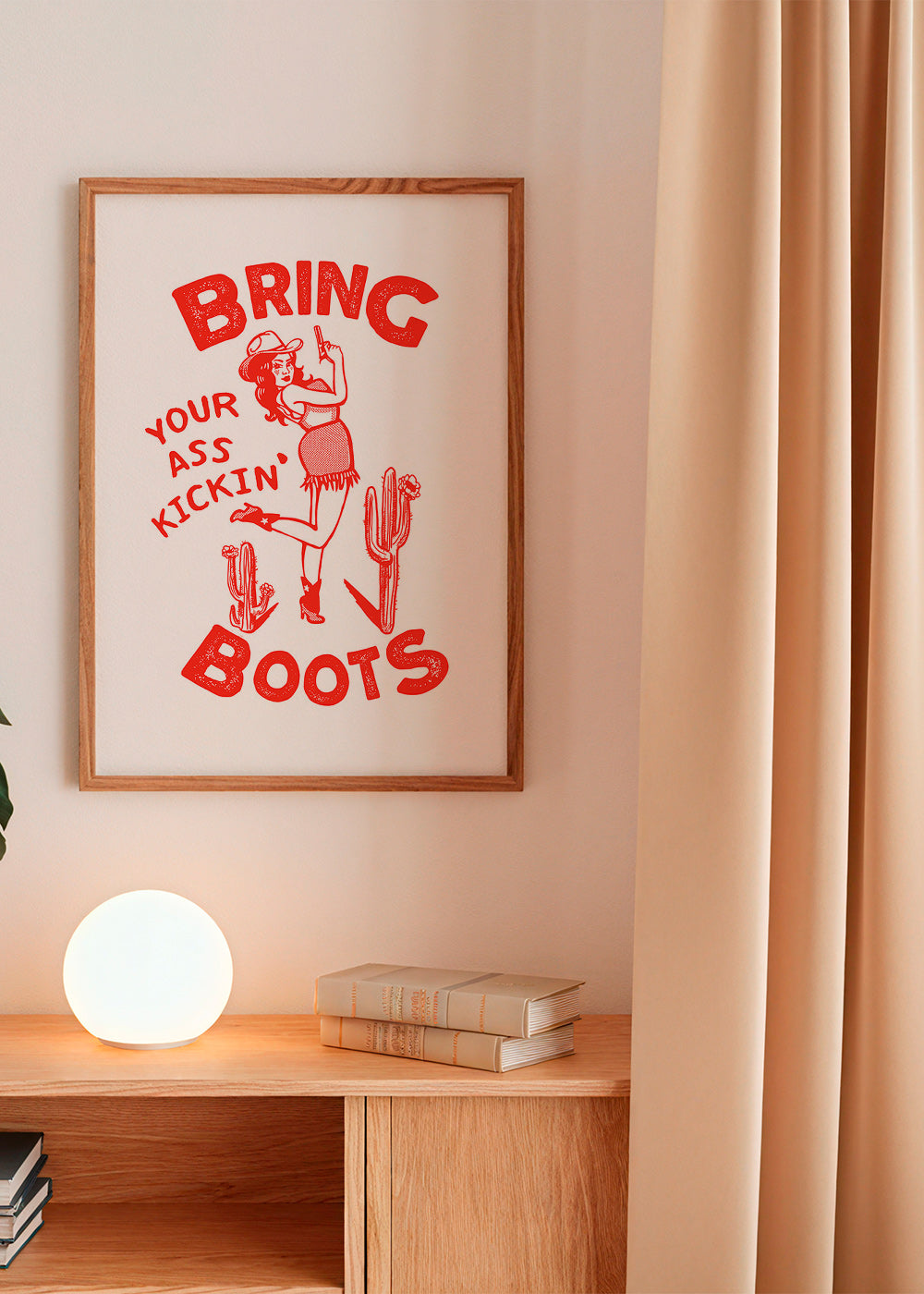 Ilustrace cowgirl se vtipným nápisem – Product3
