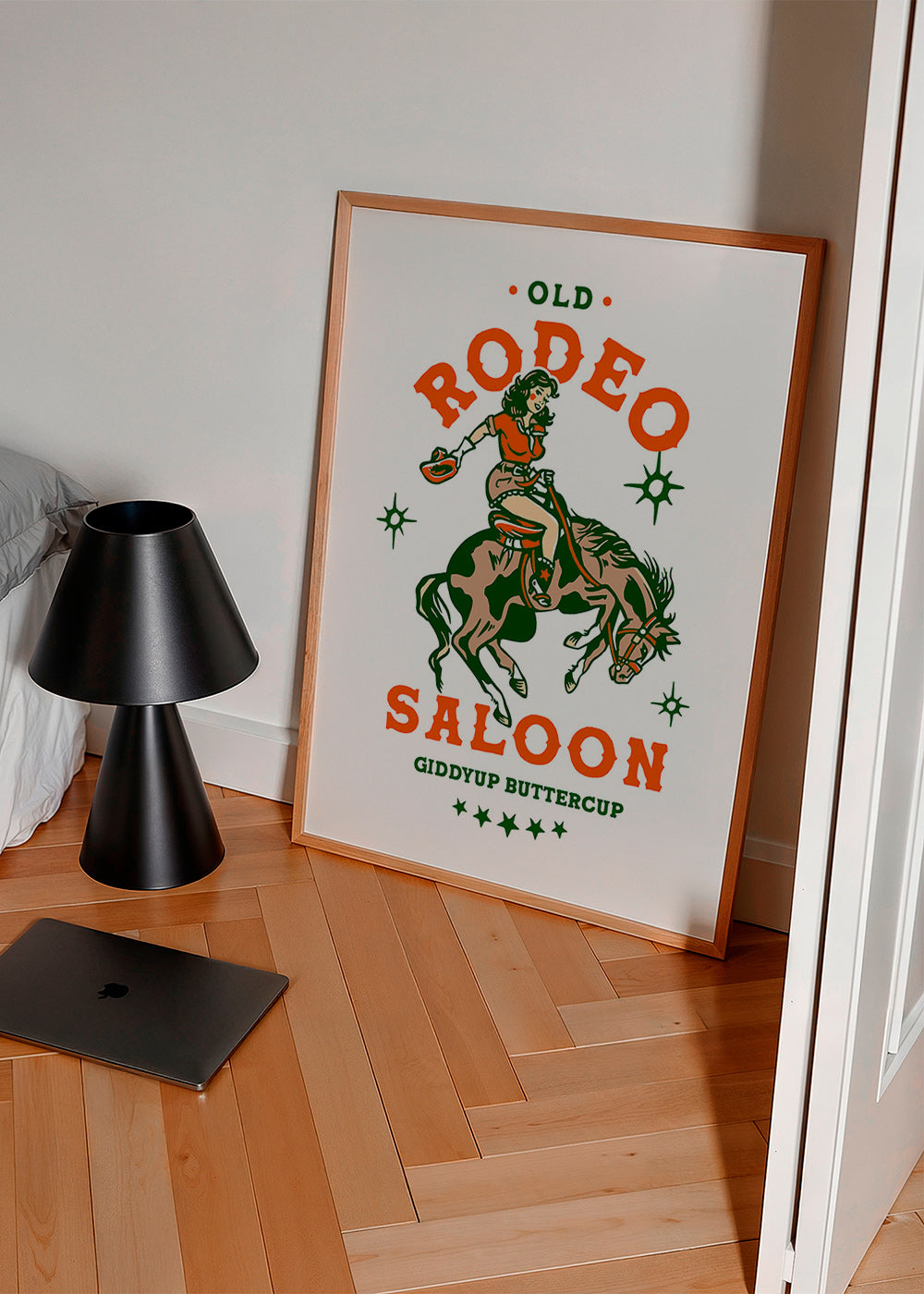 Vintage rodeo plakát s kovbojkou – Product1