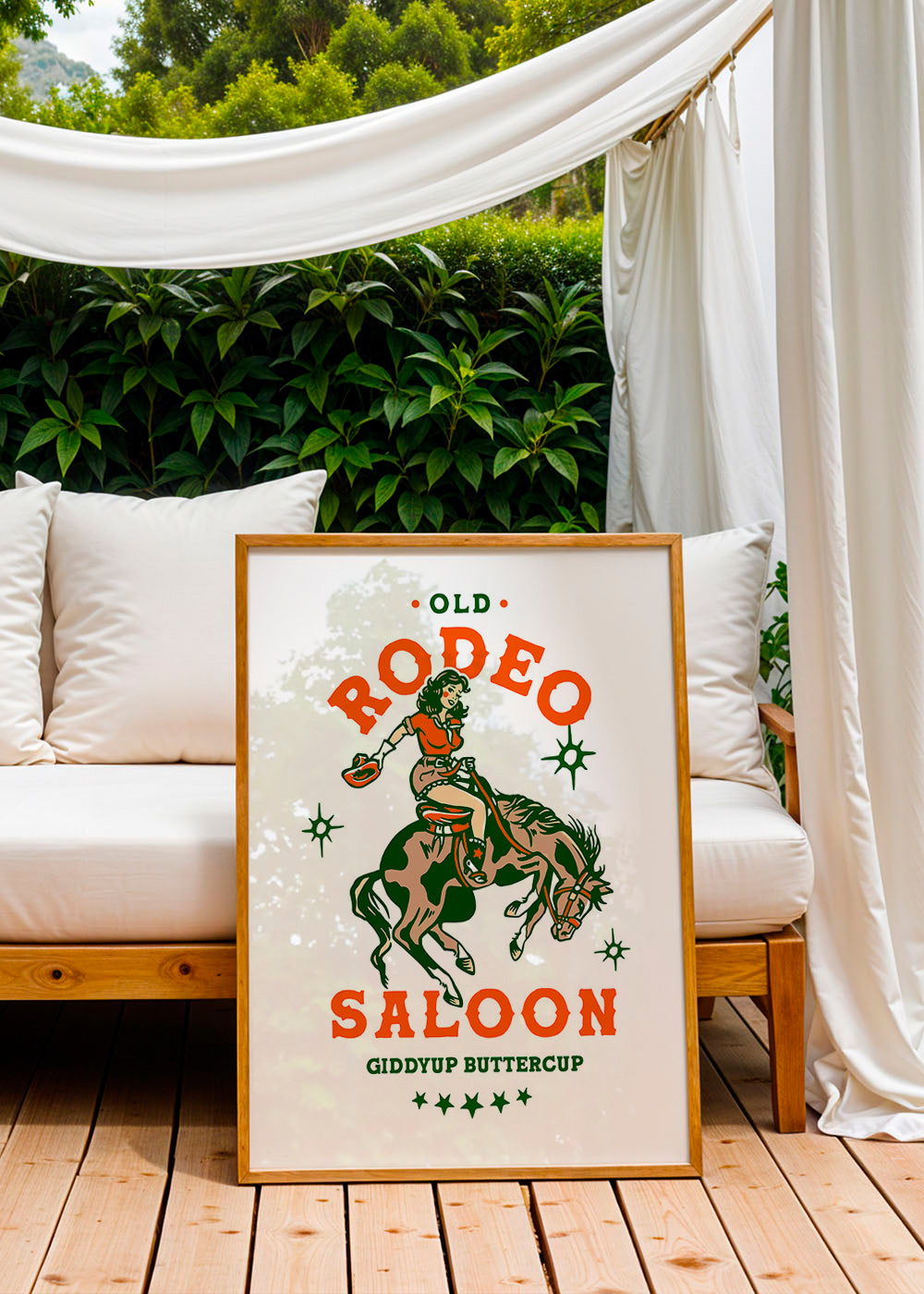 Vintage rodeo plakát s kovbojkou – Product3