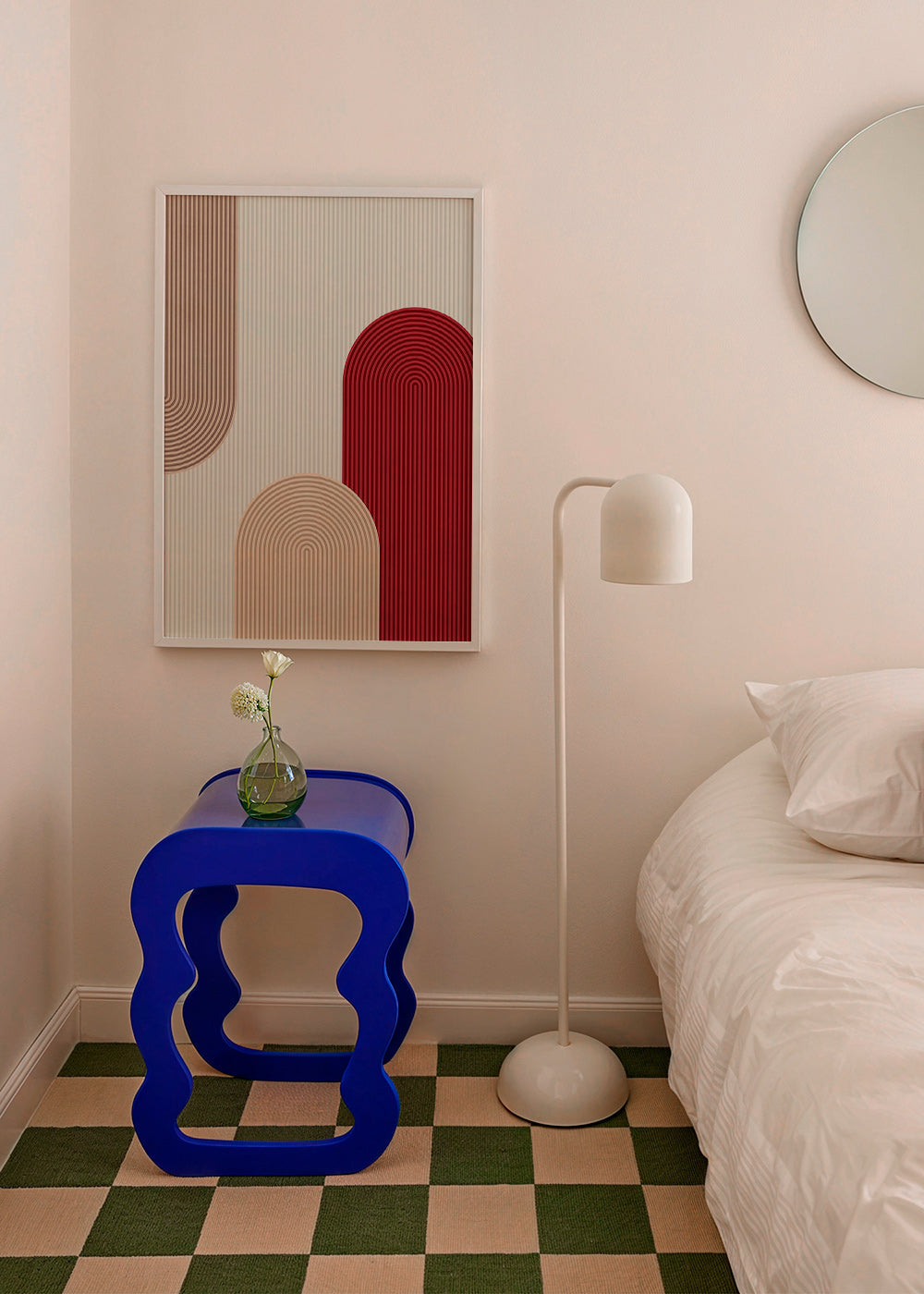 Geometrický plakát s červenými a béžovými oblouky – Product1