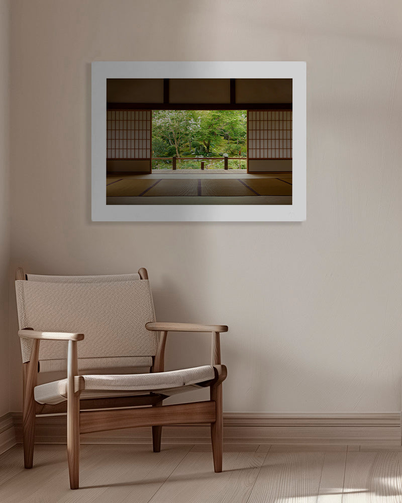 Relaxující design s výhledem na japonskou zahradu uvnitř – Canvas