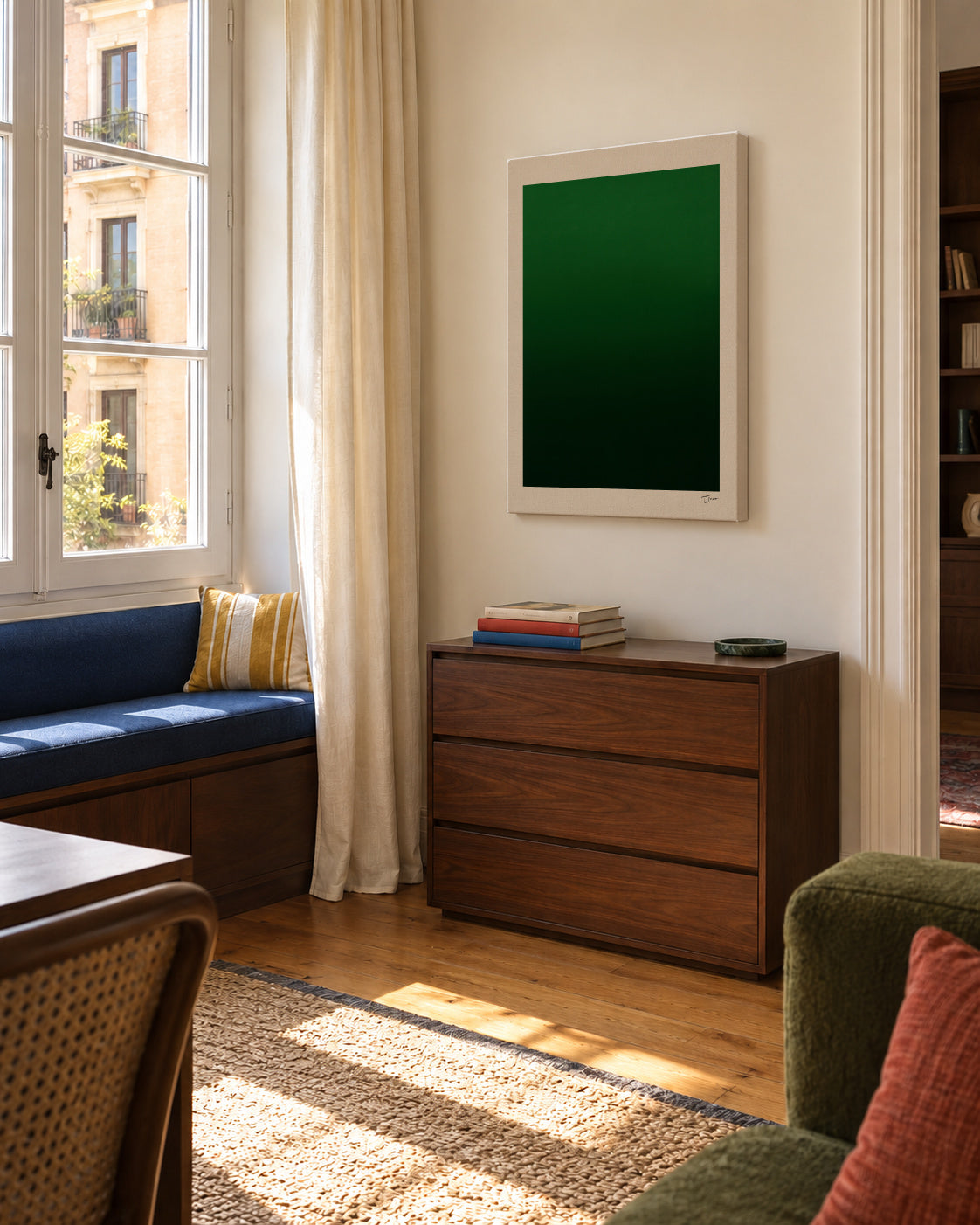 Forest Depth - Unframed canvas in an interior