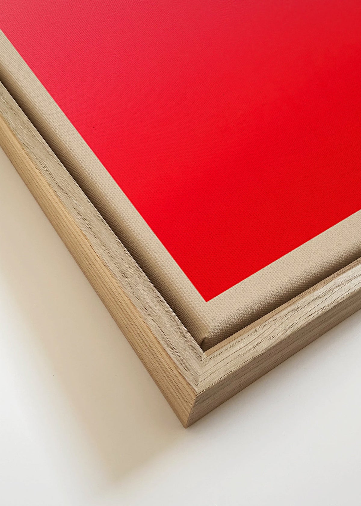 Abstraktní obraz červený přechod s podpisem – Canvas detail